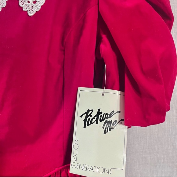 Vintage velvet Picture Me red dress - Picture 2 of 4
